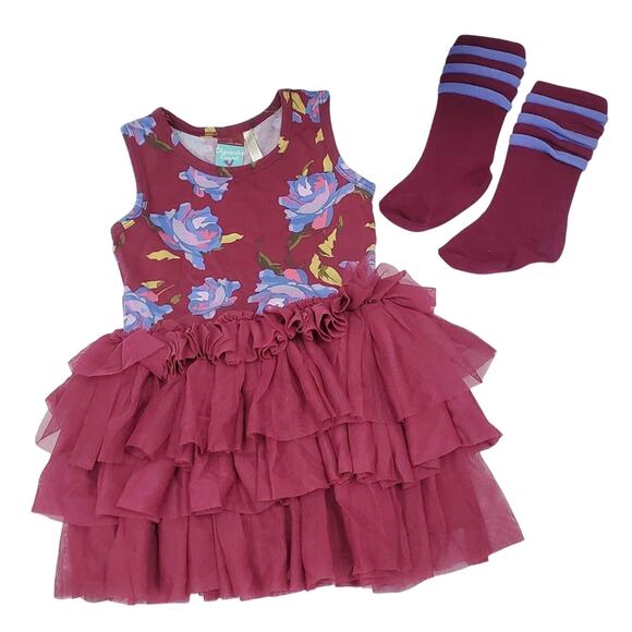 Matilda Jane 2 Character Counts Rosaline Tutu Dress Gemma Socks Size 2T Outfit - Picture 1 of 5